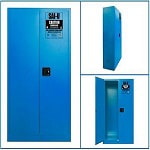 hazmat storage blue cabinets