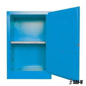 Blue chemical storage Cabinet with capacity of 12 Gallon