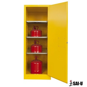 Yellow Flammable Liquid storage Cabinet with capacity of 22 Gallon